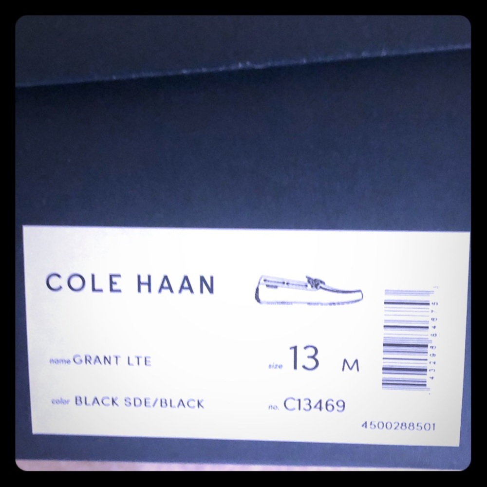 Cole Haan, black suede, driving shoes, size 13